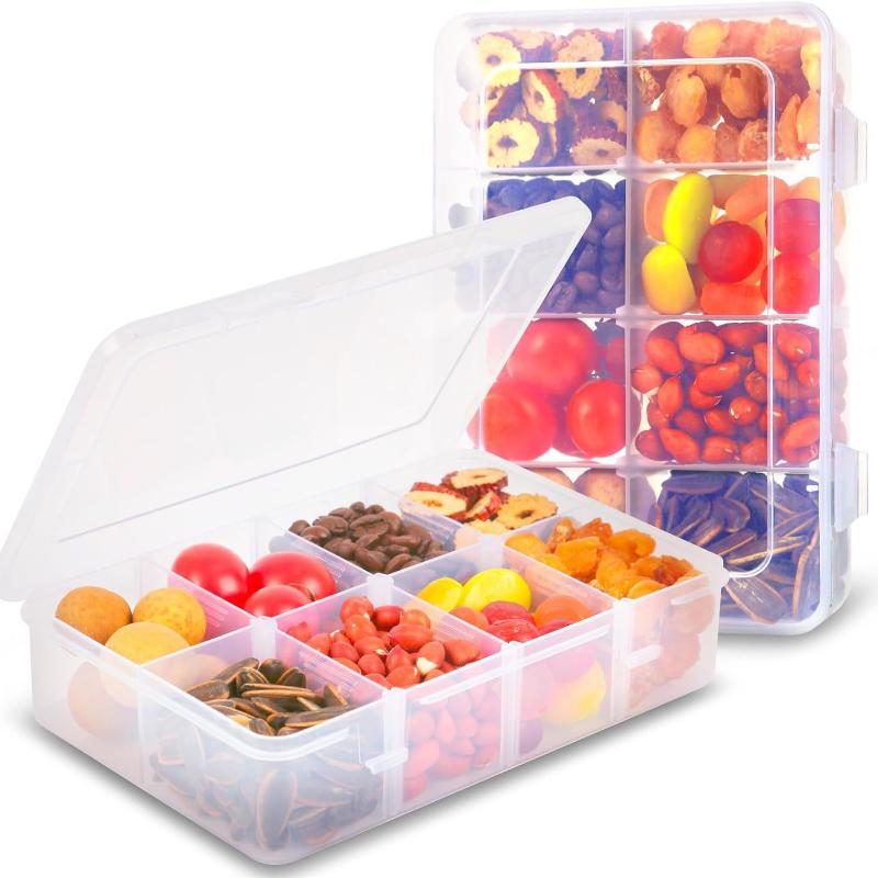Food Storage With Compartments - 8 Bölmeli Atıştırmalık Kutusu, Ayarlanabilir Bölmeli
