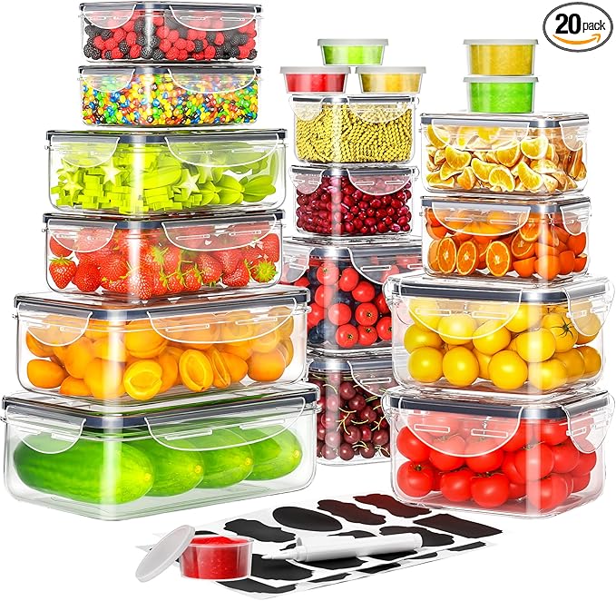 Stackable Pantry Bin - 40 Parça Hava Geçirmeyen Gıda Saklama