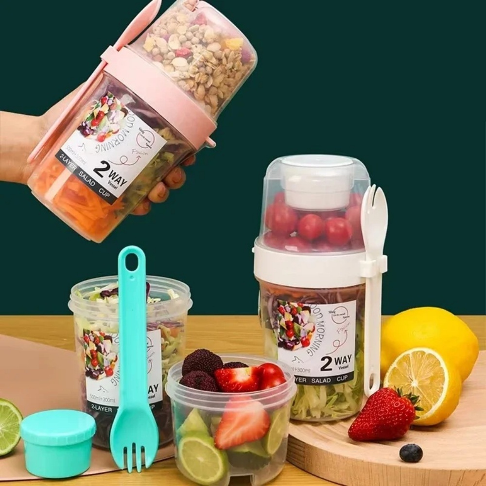 Food Storage Thermos - Taşınabilir Salata Kabı Kahvaltı Kabı Yiyecek
