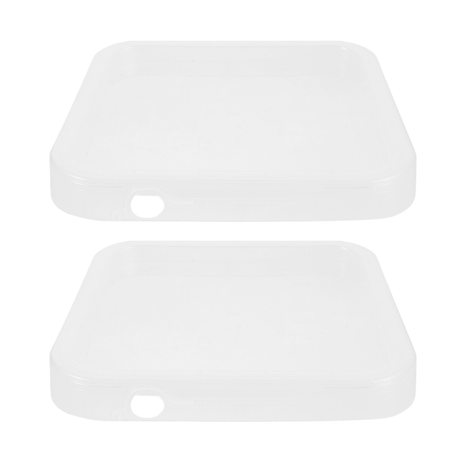 Food Storage Plastic Container - 2 Adet Kare Plastik Kova Kapağı