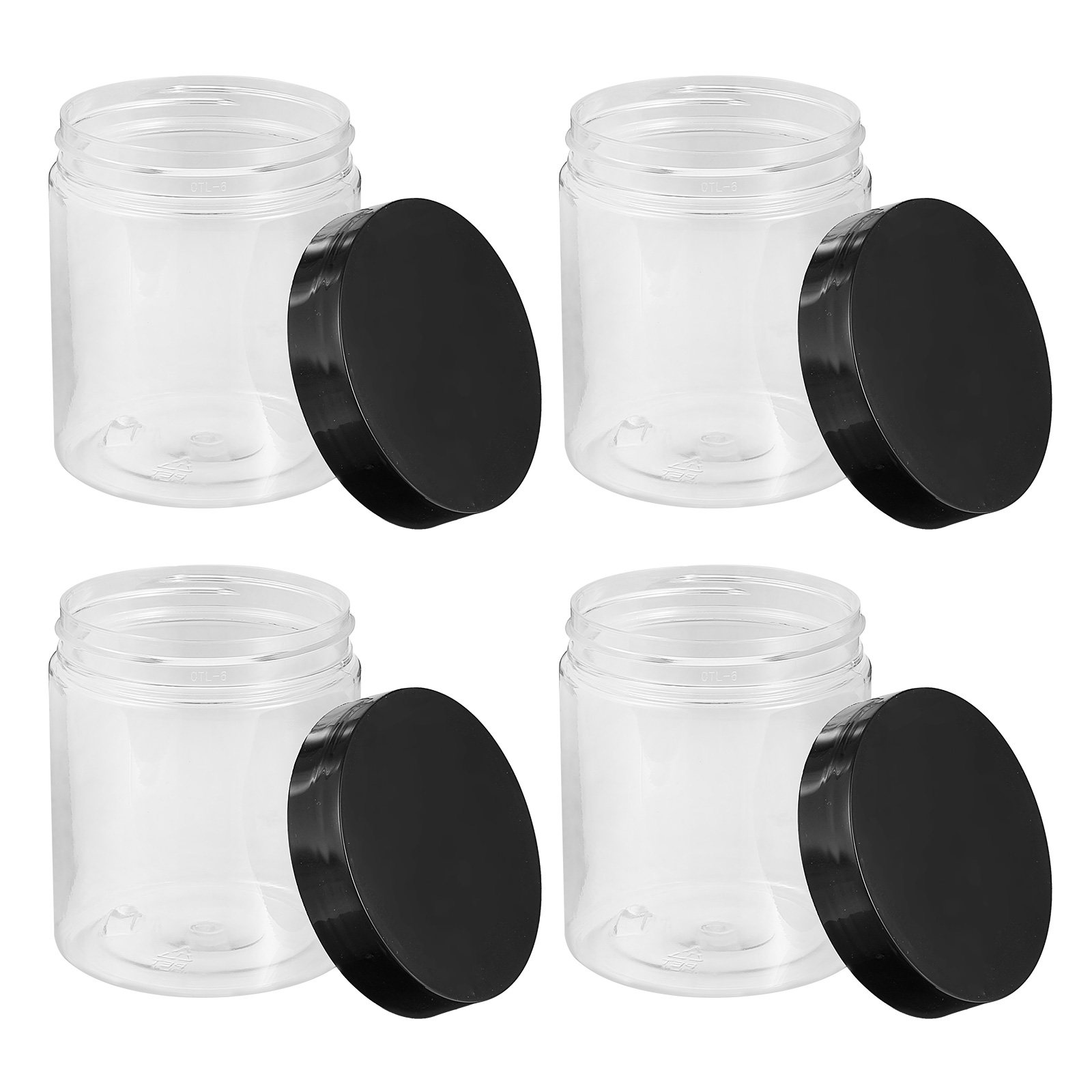 Food Storage Plastic Container - 12 Adet Şeffaf Plastik Saklama Kavanozu