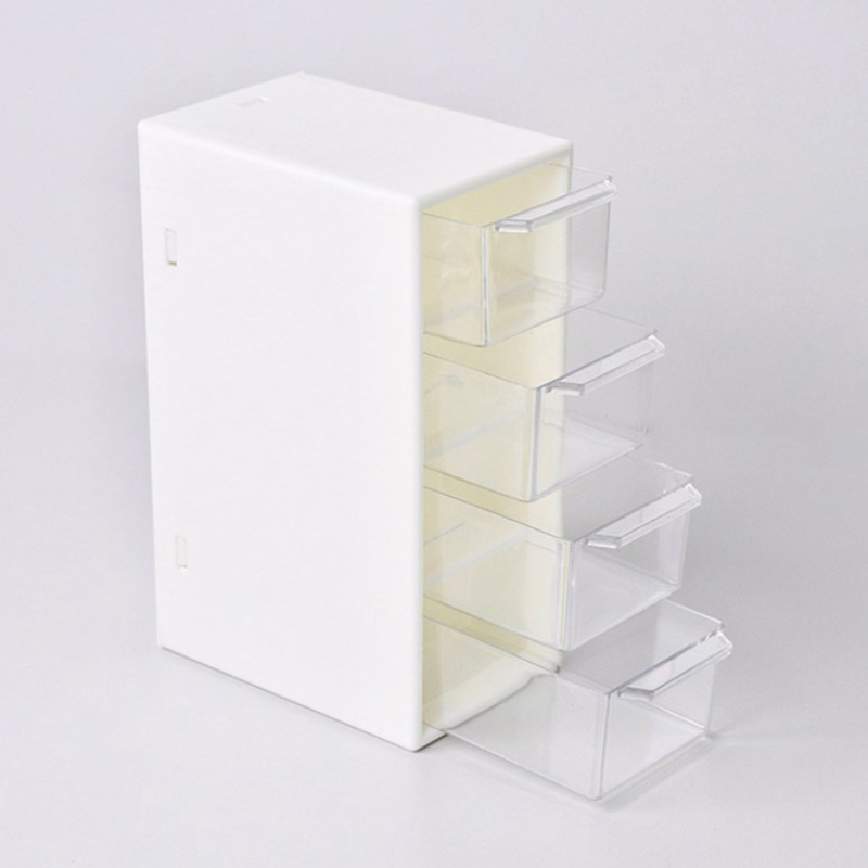 Stackable Pantry Bin - Beyaz masaüstü kozmetik saklama kutusu 4