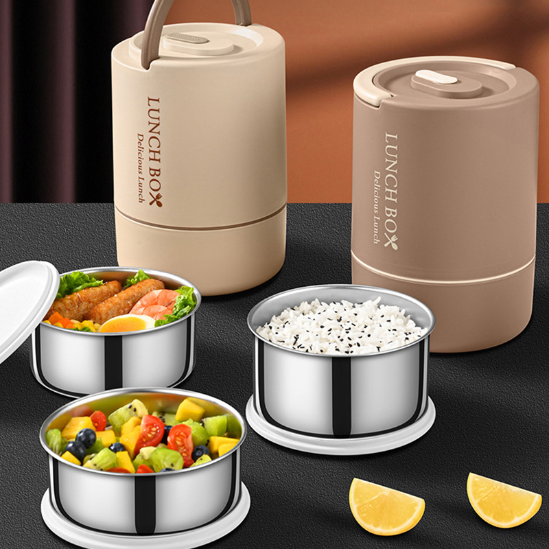 Food Storage Thermos - 4'lü Taşınabilir Öğle Yemeği Kabı Seti