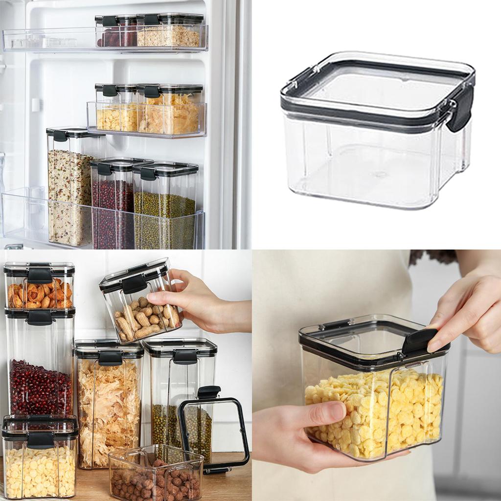 Stackable Pantry Bin - Şeffaf Buzdolabı Saklama Kapları, Kapaklı, BPA