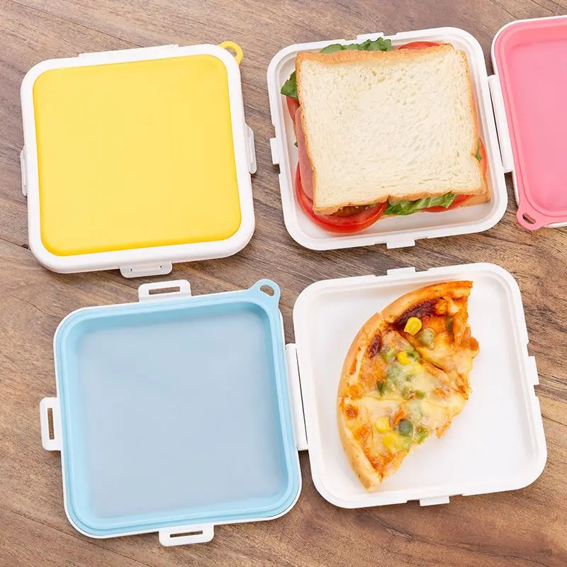 Food Storage Silicone Bags - 1 adet Taşınabilir Sandviç Saklama Kutusu