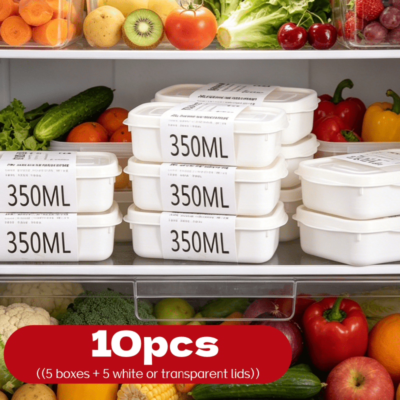 Food Storage System - 10 Adet Yeniden Kullanılabilir İstiflenebilir Gıda