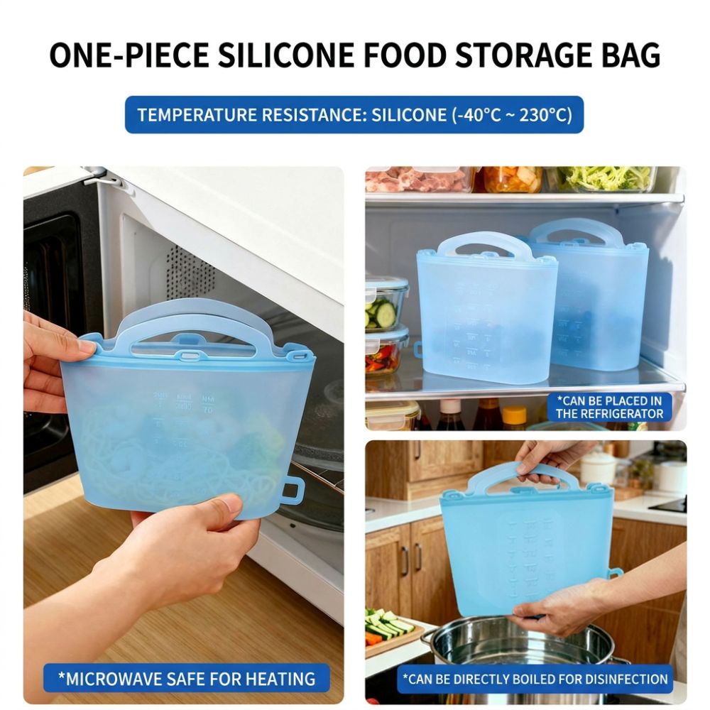 Food Storage Ziploc - 1500ml Gıda Saklama Torbaları Sızdırmaz Yeniden