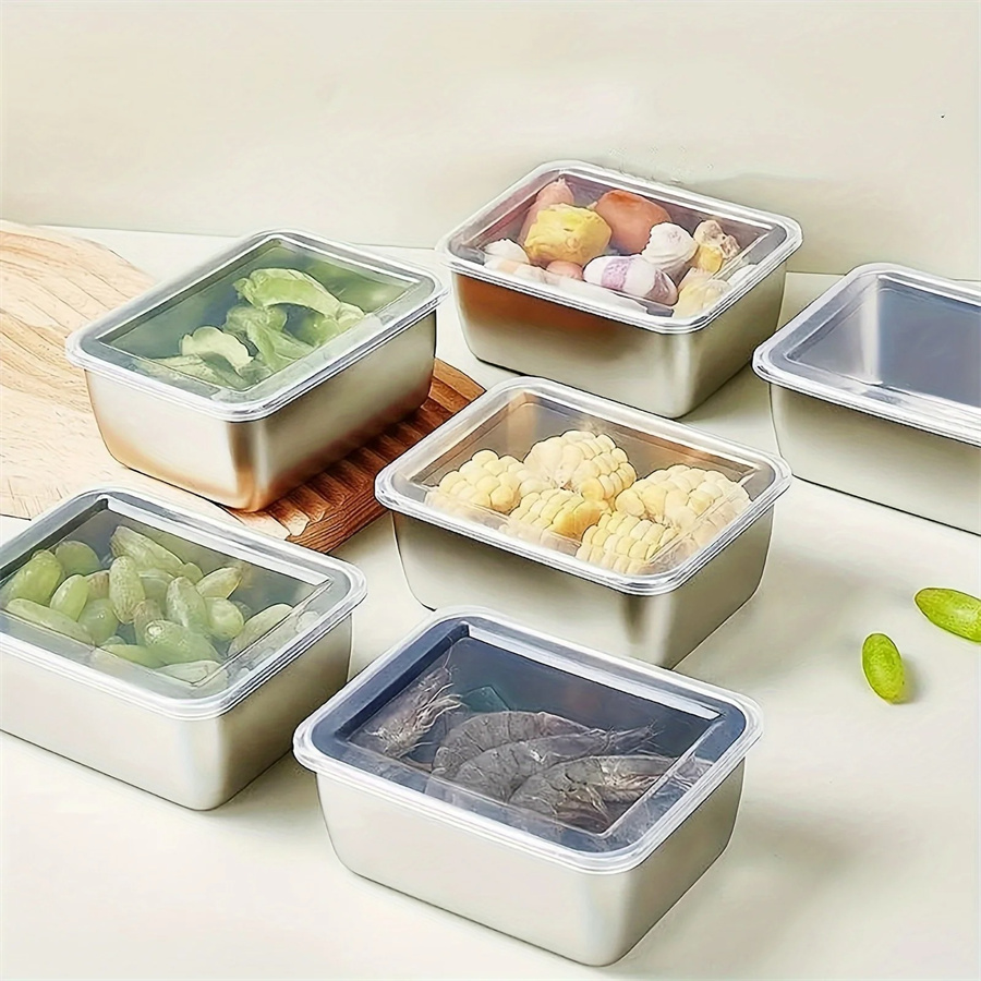 Food Storage System - 1/3/5 adet paslanmaz çelik gıda saklama