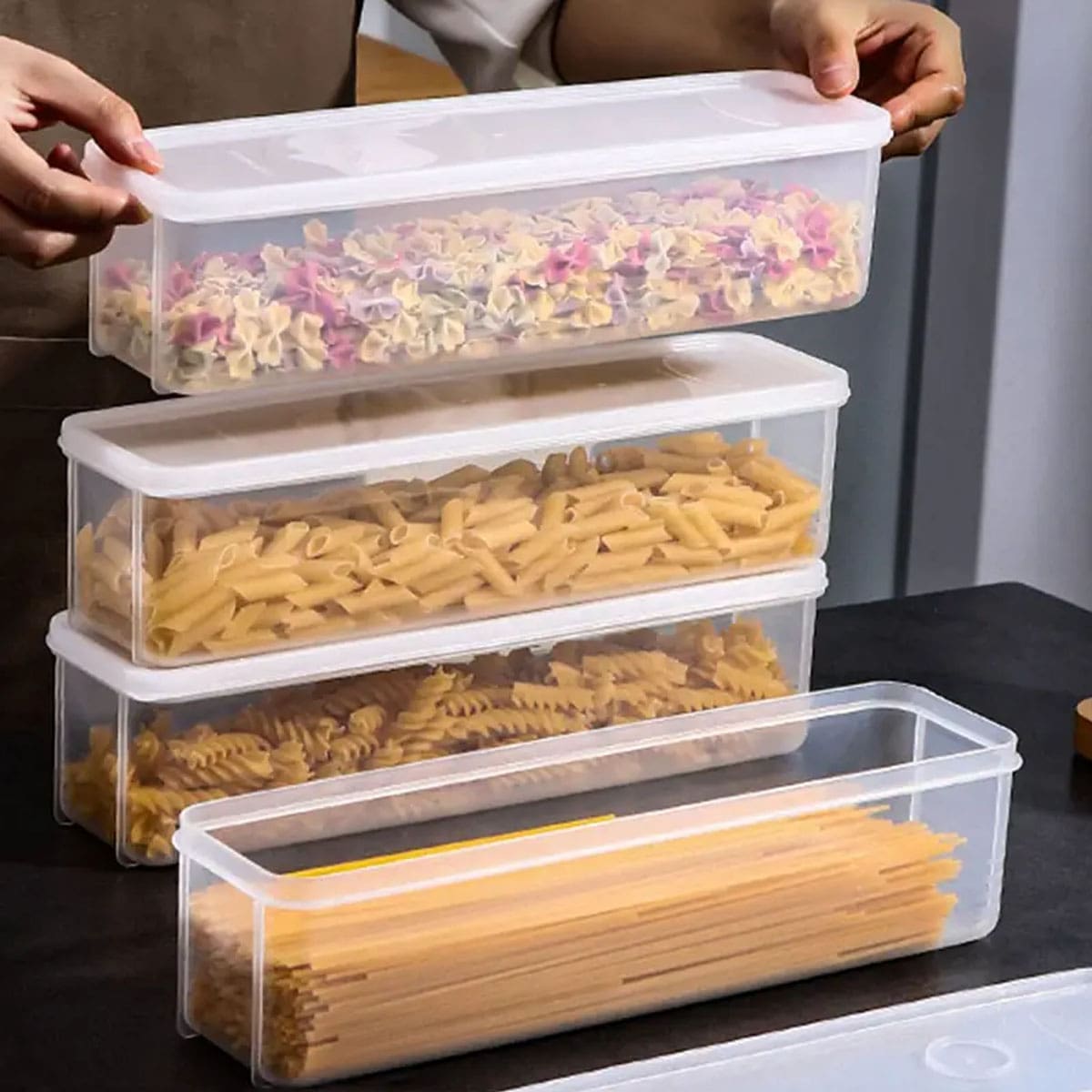Food Storage For Refrigerator - 1 Plastik Şeffaf Saklama Kutusu, Kapaklı