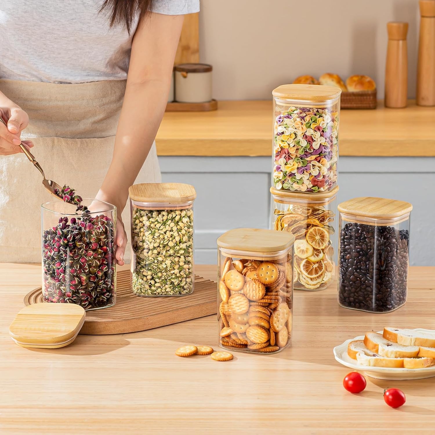 6'lı Paket Cam Gıda Saklama Ka - Food Storage Glass Jar incelemesi ve fiyatı