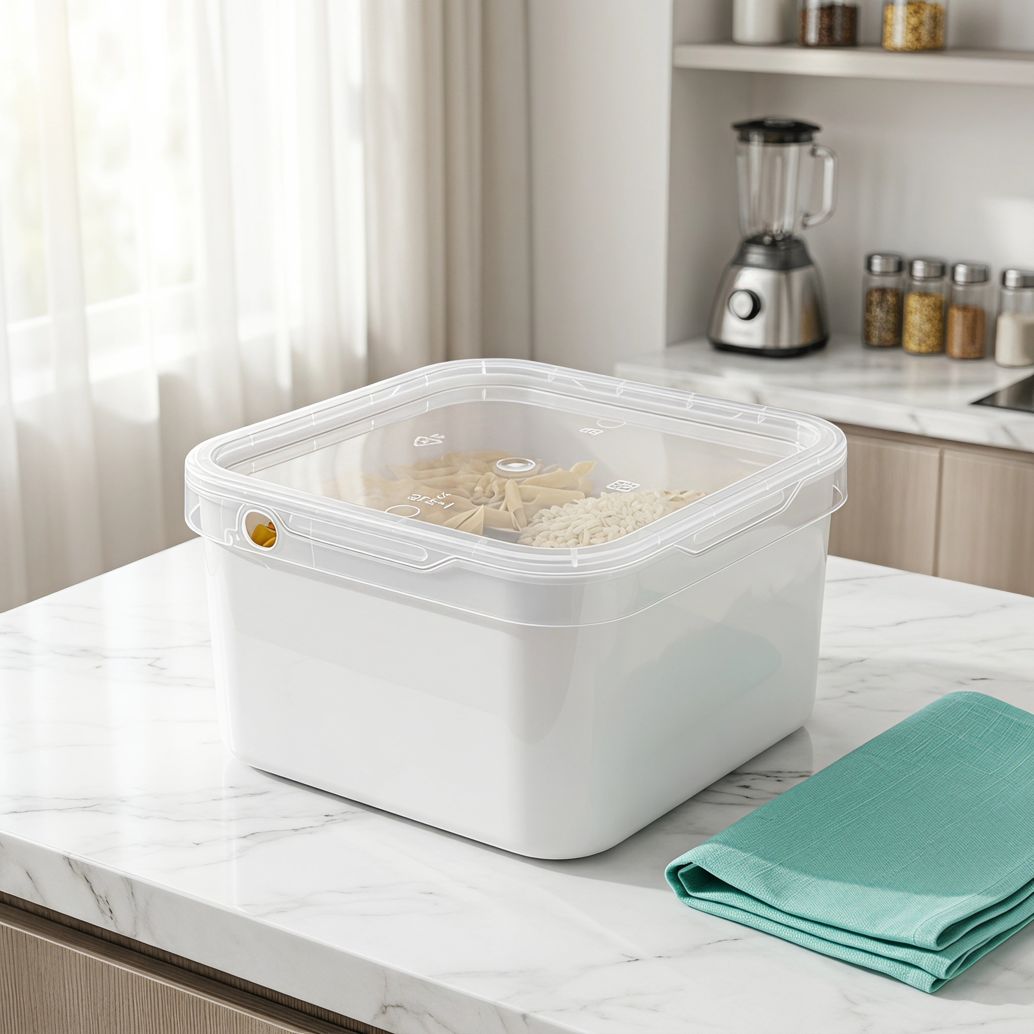 2 Adet Kare Plastik Kova Kapağ - Food Storage Plastic Container incelemesi ve fiyatı