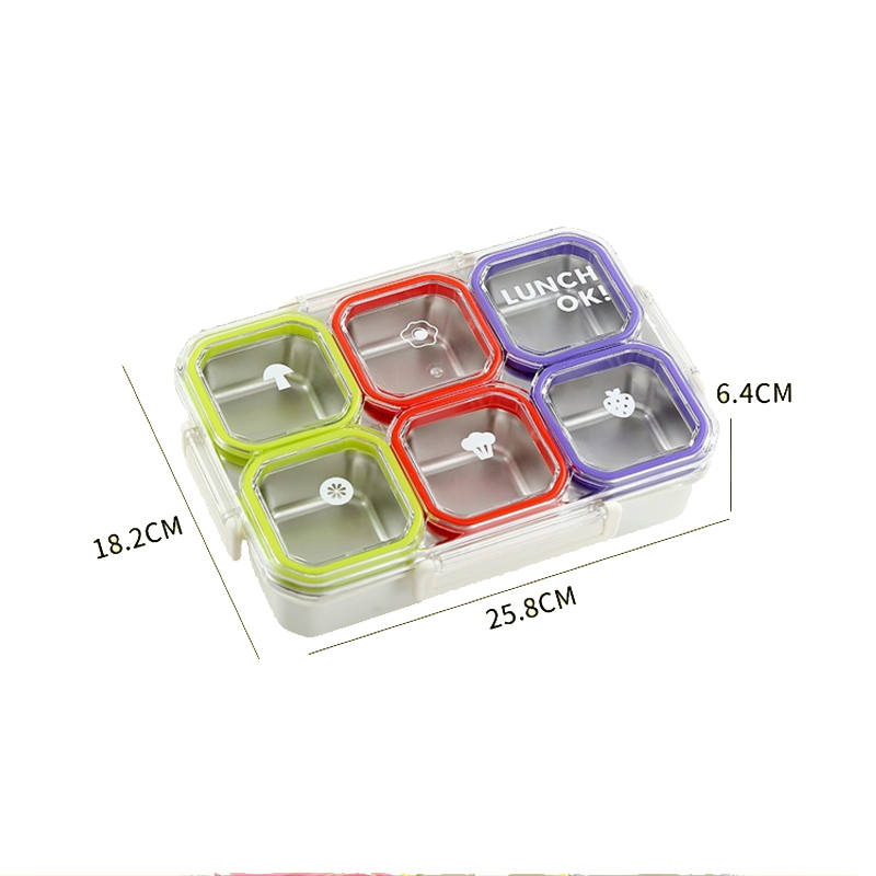 6 Bölmeli Paslanmaz Çelik Öğle - Food Storage With Compartments incelemesi ve fiyatı