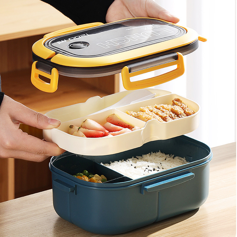 Tek Çift katmanlı Öğle Yemeği  - Food Storage With Compartments incelemesi ve fiyatı