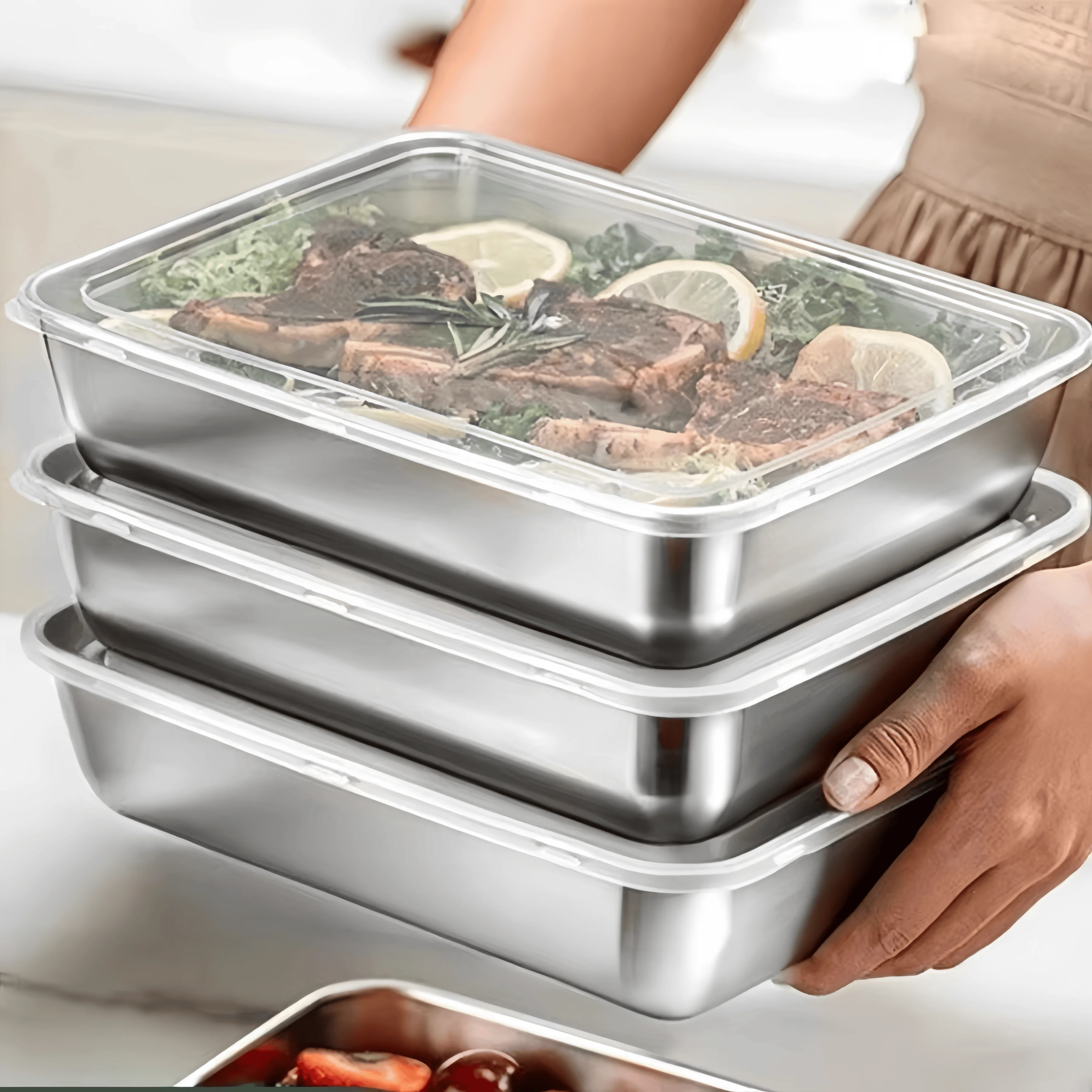 Paslanmaz Çelik Sızdırmaz Öğle - Food Storage For Refrigerator incelemesi ve fiyatı